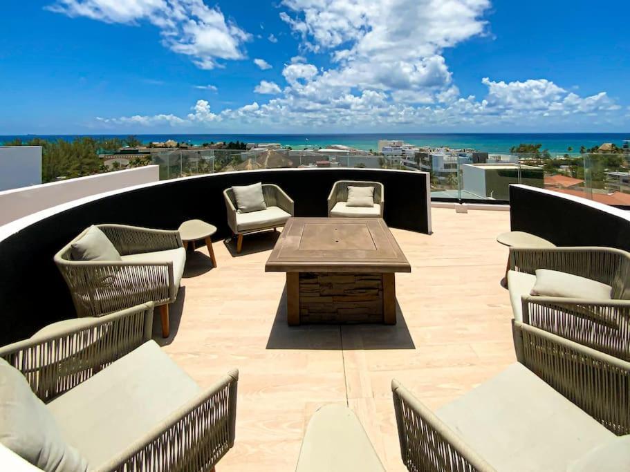 Beautiful + Luxury + Ocean View + Pool Apartment Плая дел Кармен Екстериор снимка